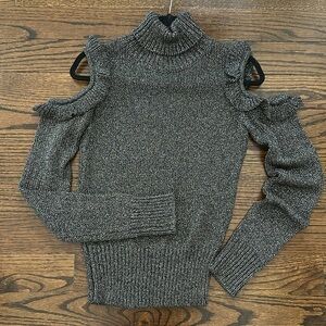 JILL STUART Cold-Shoulder Turtleneck Becca Sweater Size M/L